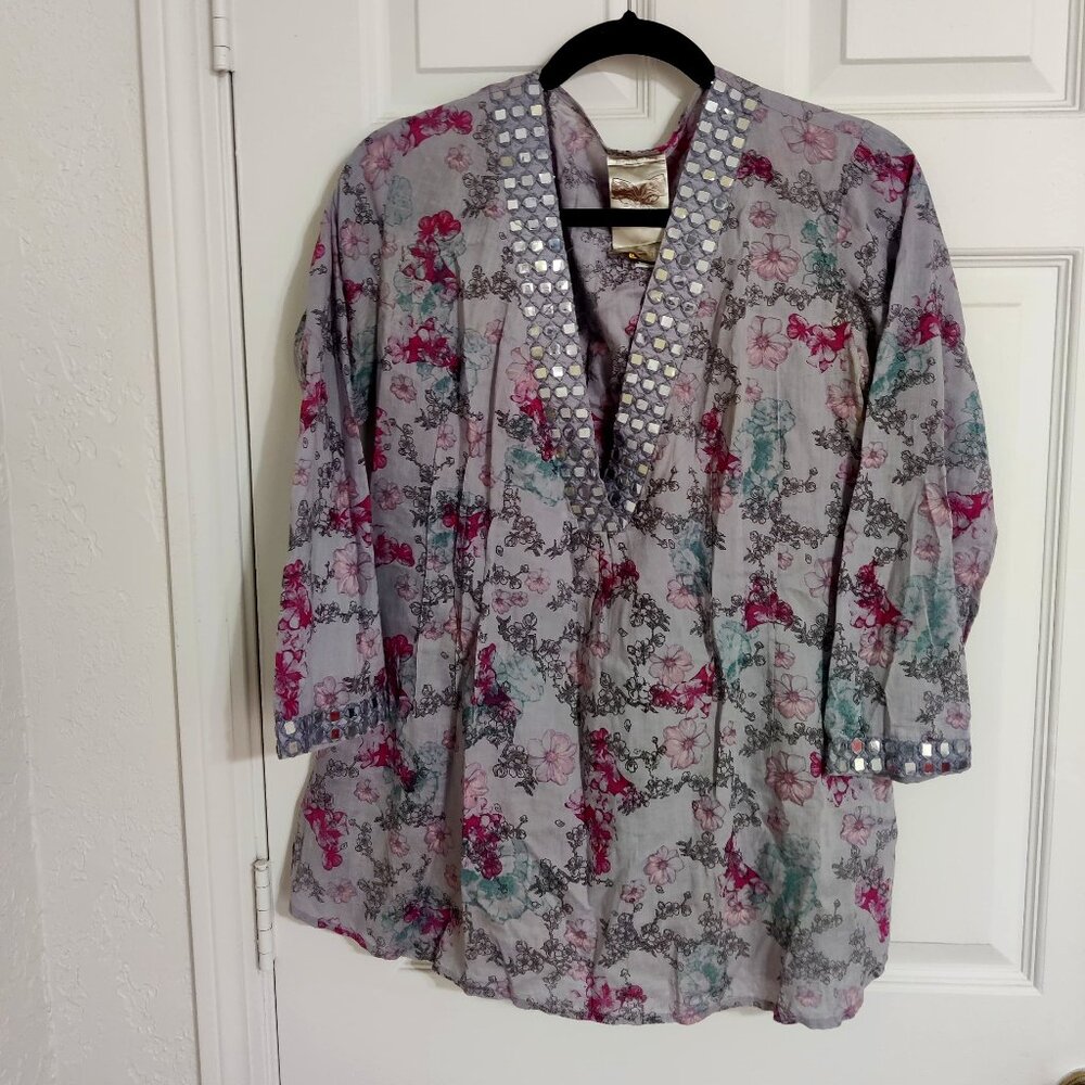 Grey Lightweight Tunic Top